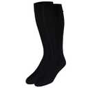 Truform Travel Compression Socks for Men and Women, 15-20 Knee High Over Calf Length, Black, X-Large