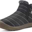 Womens Mens Snow Boots Winter Shoes Slip On Ankle Booties Anti-Slip Water Resistant Fully Fur Lined Outdoor Sneakers