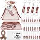 Junkin 30 Set Western Cowboy Party Favors Mental Bottle Opener Keychain Bulk with Organza Bags Thank You Tags and Rope for Birthday Baby Shower Wedding Wild West Derby Party Decorations (HOWDY 2)