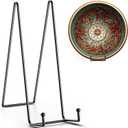 TR-LIFE 16 Inch Black Metal Plate Stand (3 Pack) - Heavy Duty Picture and Display Stand for Large Plates, Frames, Platters and Art