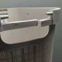 Mind Reader Slim Laundry Hamper with Lid, 40L Clothes Basket, Linen Design, Plastic, Ivory
