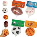 Cards Gifts for Kids School Classroom -24 PCS 2.4 In Foam Sport Ball Toys with Exchange Cards for Boys Girls,Valentines Birthday Party Favors Goodie Bag Stuffer Class Treats Prizes for Toddlers