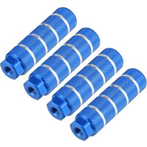 X AUTOHAUX 4pcs Aluminum Alloy Rear Foot Pegs Footrests Universal for BMX MTB Bike Bicycle Fit 3/8 Inch Axles (Blue)