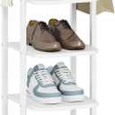 Hzuaneri 6 Tiers Vertical Shoe Rack, Tall Shoes Shelf with 2 Hooks
