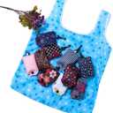 Kaxich Foldable Reusable Grocery Shopping Tote Bags, 6 Pack Eco-friendly Travel Recycle Shopping Bags Folding to fits in Pocket, Waterproof and Machine Washable