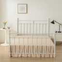 Tufted Dot Bed Skirt Full Size,Ruffled Bed Skirt with Split Corners, Full Bed Skirt 14 Inch Drop, Boho Full Size Bed Skirt Camel for Ruffled Bed Skirt with Split Corners, Bed Skirts Full Size