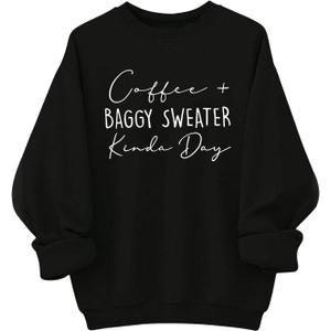 SOLY HUX Women's Plus Size Oversized Sweatshirt Letter Graphic Long Sleeve Crewneck Baggy Pullover Shirts (4X-Large Plus)