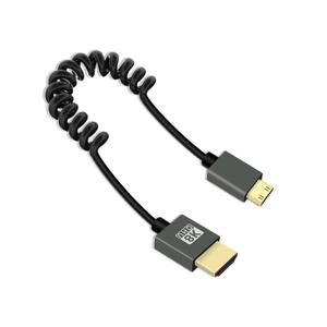 8K Down Angle Micro HDTV to HDTV Cable 8K@60Hz 48Gbps for Camera/Camcorder(3FT)
