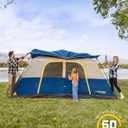 FanttikOutdoor Zeta C10 Pro Camping Tent 10 Person Instant Cabin Tent Setup in 60 Seconds with Rainfly & Windproof Portable with Carry Bag for Family Camping & Hiking, Upgraded Ventilation, Navy Blue