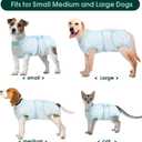 Kuoser Recovery Suit for Dogs Cats After Surgery, Professional Pet Recovery Shirt Dog Abdominal Wounds Bandages, Substitute E-Collar & Cone,Prevent Licking Dog Onesies Pet Surgery Recovery Suit (Blue), Size: Small (Back:11.4-13.4'', Weight:7-15 Lb)