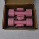 Zempox Adjustable Dumbbell Set of 2, 4 in 1 Free Weights Dumbbells Set for Women, Hand Weights for Women at Home, Each 2lb 3lb 4lb 5lb with TPU Soft Rubber Handle for Home Gym Exercise Training (Pink)