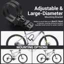 Sportneer Bike U Lock - 18mm Shackle Heavy Duty Bike Lock with 6ft Security Cable - Bicycle U-Locks with Sturdy Mounting Bracket for Road, Mountain, Electric and Folding Bike, Size 9.85''x6.3''
