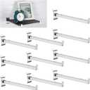 Zonon 24 Pcs 12 Inch Slatwall Shelf Bracket Heavy Duty Slatwall Shelves Display Hooks Hangers Paneling Accessories for Panel Retail Shop Garage Room Storage Organizer Exhibition(Silver)