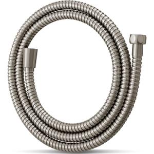 OFFO Shower Hose, Brushed Nickel Kink Free Stainless Steel Shower Hose Attachment Electroplating Handheld Shower Head Hose Flex Hoses Extension with Brass Insert & Nut for Pet Bathing Cleaning 60 in