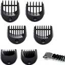 Beard Trimmer Replacement Head Compatible with Series 56 and 7 .1/2/3/5/7/9mm 6pcs Comb Trimming Attachment, for Electric Shavers 5018s5020s6075cc 7071cc7075cc7085cc7020s5050cs6020s 6072cc