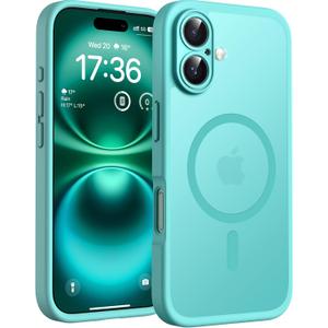 TOCOL for Phone 16 Case, Compatible with Magsafe Charger, Full Camera Protection, Drop Protection, Translucent Matte Phone Case for iPhone 16 6.1 inch (Green)