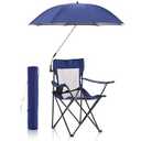 Yuntau 2 Pcs Portable Camping Beach Chair with Adjustable Umbrella and Backpack Foldable Sand Chairs with Mesh Back for Adult Lawn Outdoors Fishing Hiking Travel Picnic Supply