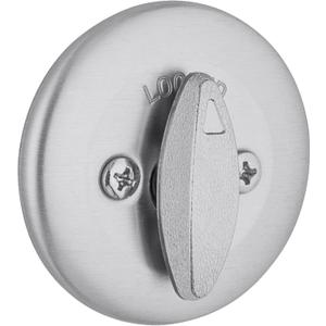 Kwikset 663 Single Sided Deadbolt Lock, Satin Chrome Round Interior Turnpiece Only, Unkeyed Front Entry Door Lock Set (Pack of 1)
