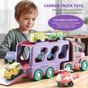 Beby Buty 7 in 1 Car Truck Toys for Toddlers, Truck Toys with Light Sound, Birthday Gifts for 3-5 Year Olds