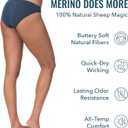 Women's Merino Hipster Brief By Woolly | RWS Certified | Soft, Breathable, Seattle Designed (Black)