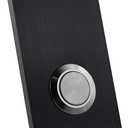 Model R7 Black Doorbells, R-Series Anodized Aluminum Doorbells 1.37 x 3.14 x 5/32