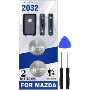 Key Fob Battery Replacement for Mazda (2019-2025) 3 6 CX-30 CX-50 CX-90 CX-5 CX-9 MX-30 MX-5 Miata RF Smart Remote ((2 Pack)
