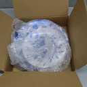 Kochorie 36 Pieces White & Blue Floral Disposable Plastic Plates, 10.25" and 7.5" Dinner and Dessert Plates Serving Dish Tray Heavy Duty Party Tableware Supplies for Weddings Birthdays
