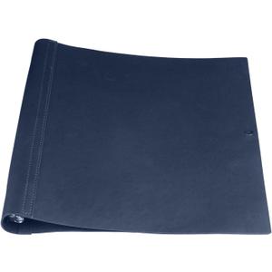 Teling 1 Pcs Leather 3 Ring Binder Holds 8.5 x 11 Inch Paper Binder Organizer Vintage Faux Leather Portfolio Folder Planner for Office Home Document Photo Diary Supplies (Navy Blue)
