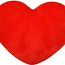 HongMall Cute Plush Red Heart Pillow Cushion Toy Throw Pillows Gift for Friends/ Children/ Girls/ Dogs on Valentine's Day Fit for Living/ Bed/ Dining/ Sofa/ Cars, 13 X 11 Inch (Red)