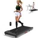 3 in 1 Treadmill and Walking Pad, Treadmills for Home/Office with Incline, Remote Control and LED Display (Bright Black)