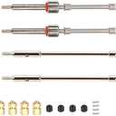 Rcawd 2X 40Cr-Mo Steel 4.5mm Longer Front Rear Cvd Drive Shaft Axle w/Brass Thicker Hex for Bigger Wheels Brushless/Brushed Power Axial 1-24 Scx24 Crawlers