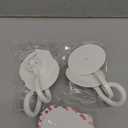 TAILI Adhesive Ceiling Hooks for Hanging Plants, Heavy Duty No-Drill Removable Sticky Wall Hooks Hanging Christmas Lights Garland Coat for Door Kitchen, Renter Friendly - 4 Pack White