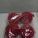 Syhood 4 Pcs 6 Inch Velvet Christmas Balls Large Velvet Ornaments Balls Xmas Tree Decorations Hanging Flocked Ornaments for Christmas Tree Home Garland Holiday Party Decor (Burgundy)