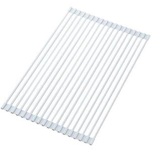 Anti-Rust Roll-Up Dish Drying Rack -No Occupying Space Easily Store Heat Resistant Foldable Dish Drying Shelf - Fit for Stainless Steel Sink