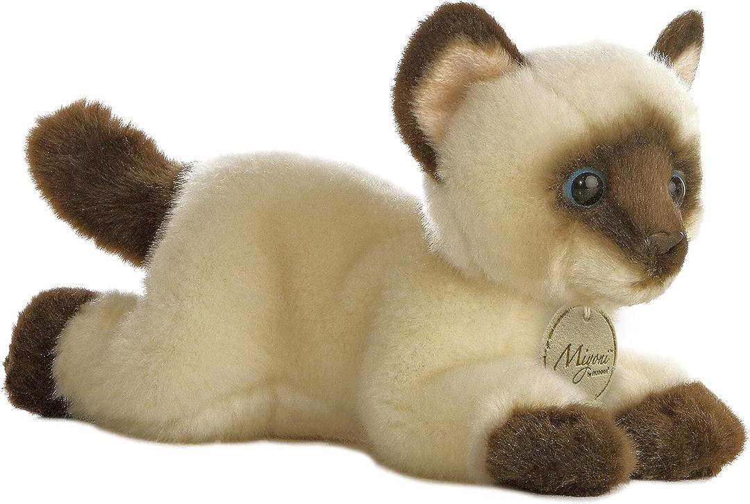 Aurora Adorable Miyoni Siamese Cat Stuffed Animal - Lifelike Detail - Cherished Companionship - Brown 8 Inches Aurora Adorable Miyoni Siamese Cat Stuffed Animal - Lifelike Detail - Cherished Companionship - Brown 8 Inches
