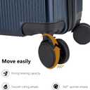 Hulsin Carry On Luggage with TSA Lock, Carry on Suitcase 22x14x9 Airline Approved, Carry-on luggage with 360 Spinner Wheels, Hardside 20 Inch Lightweight Hard Shell Suitcase (Blue, 20 inch)