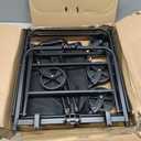 Collapsible Wagon Cart Foldable Beach Wagon with All-Terrain Wheels - 380 LBS Heavy Duty Grocery Cart for Shopping, Beach, Camping, Sports, Garden (Black)