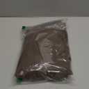 LAMIT 36 Inch Length Linen Curtains for Small Windows, Semi Sheer Light Filtering Panels Back Tab and Rod Pocket Neutral Drapes for Basement/Window/Loft Room, Dark Brown, 2 Panels, 34 x 36 Inch