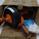 Drain Auger, Clog Remover with Drill Adapter, 25 Feet Flexible Plumbing Snake Use Manually or Powered for Kitchen,Bathrom and Shower Sink, Comes with Gloves (orange)