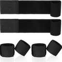 6Pcs Soccer Shin Guard Straps Anti Slip Shin Pad Holders Adjustable Sports Guard Stay for Kids Youth Adult(Black)