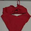 Meetall Women's High Cut String Triangle Bikini Set Swimsuits Sexy Bathing Suits 2 Piece (Medium, Red)