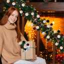 2 x 6 Pack Velvet Christmas Ball Ornament 11.8 Inch Large Christmas Tree Ball Picks Xmas Tree Topper Hanging Decor for Home Stockings Vase Fillers Garland Wreath Holiday DIY Crafts Supplies (Brown)