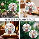 2 x Tiny Detalles Moose Ornaments for Christmas Tree 2025, Moose Gifts for Women Men, Xmas Gifts for Animal Lovers, Ceramic Ornament, Keepsake Ornaments Hanging Christmas Decorations