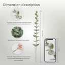 Tiyard 18pcs Eucalyptus Stems Artificial Eucalyptus Leaves Stems Artificial Fake Flowers for Home Office Flowers Bouquet Centerpiece Wedding Decoration Christmas Decor 2025
