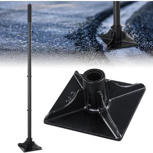 Tamper Tool, Heavy Duty Ground Steel Tamper Tool Kit Long Handle 58 Inch, 8x8 Square Dirt Hand Landscaping Garden Tools for Leaving Soil, Sand, Gravel, Asphalt, Driveway