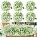 120Pcs Babys Breath Artificial Flowers Bulk, White Real Touch Faux Baby Breath Flowers Artificial, Fake Gypsophila for Vase Wedding Bouquet Arrangements Party Garden Home Decor
