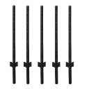 4 Feet Metal Fence Post Black, Pack of 5, for 36 Inch High Garden Welded Wire
