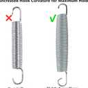 5.5-7 Inch Trampoline Springs Heavy Duty Stainless Steel ReplacementSpring, Set of 16