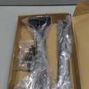 4 Pack - 12 inch Black Hidden L Shelf Bracket (1/5 Inch Thicked) Iron Floating Shelf Brackets Rustic Industrial Metal Brackets for Shelf Support