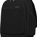 Samsonite Paralux Everyday Backpack - Laptop & Tablet Backpack with 5 Compartments, Removable TecKit Pouch, Microsuede Trim, Water Bottle Pockets - Work, Commute & Travel Bag - Black (One Size)